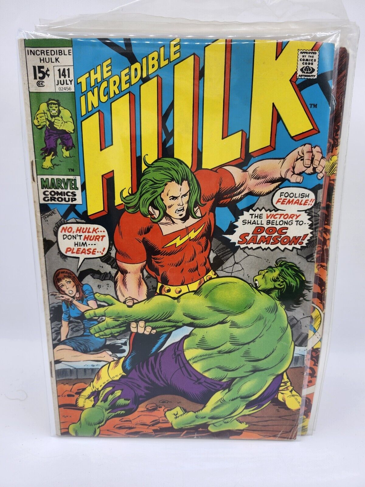 Incredible Hulk #141 1971 4.5 VG+ 1st Appearance Doc Samson Herb Trimpe Art