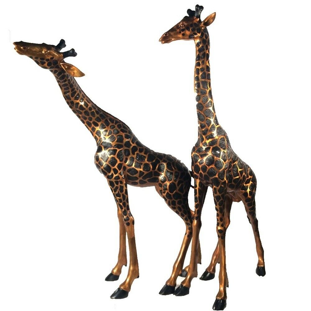Giraffe Pair Bronze Outdoor Large Statues
