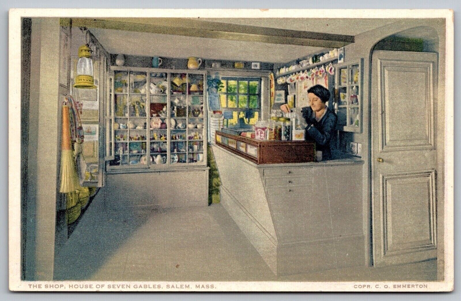 Shop House Seven Gables Salem Massachusetts Interior Mass MA Vintage Postcard