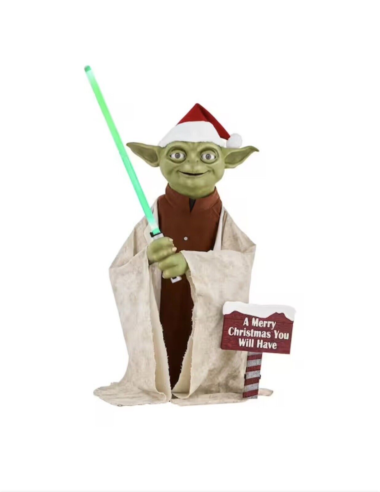 3.5 Ft. Animated LED Seasonal Yoda Christmas Decor