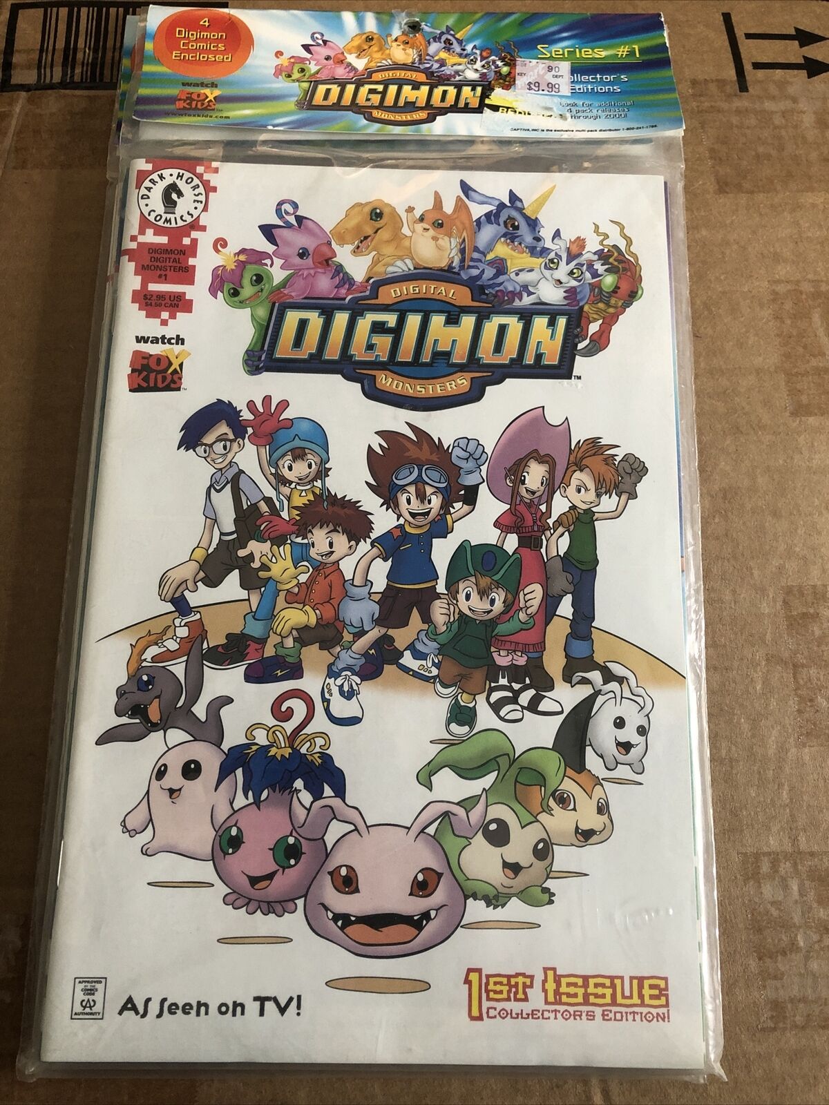 Digimon 2000 4 pack comic books mint in package. Collectors edition #1