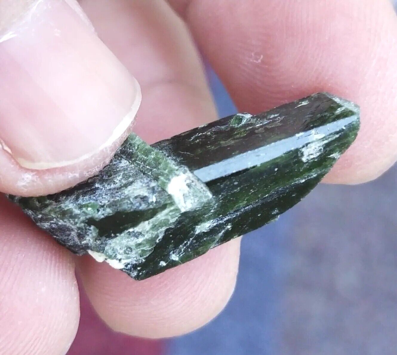 Natural Green Diopside Crystal from Badakshan, Rare Collection. 18ct, US SELLER