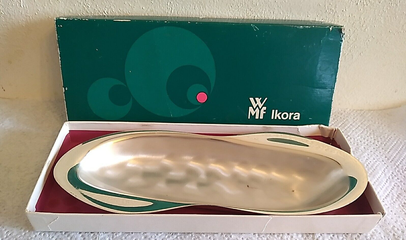 Vintage WMF Ikora Silver Plated Relish Butter Dish w/Original Box Germany