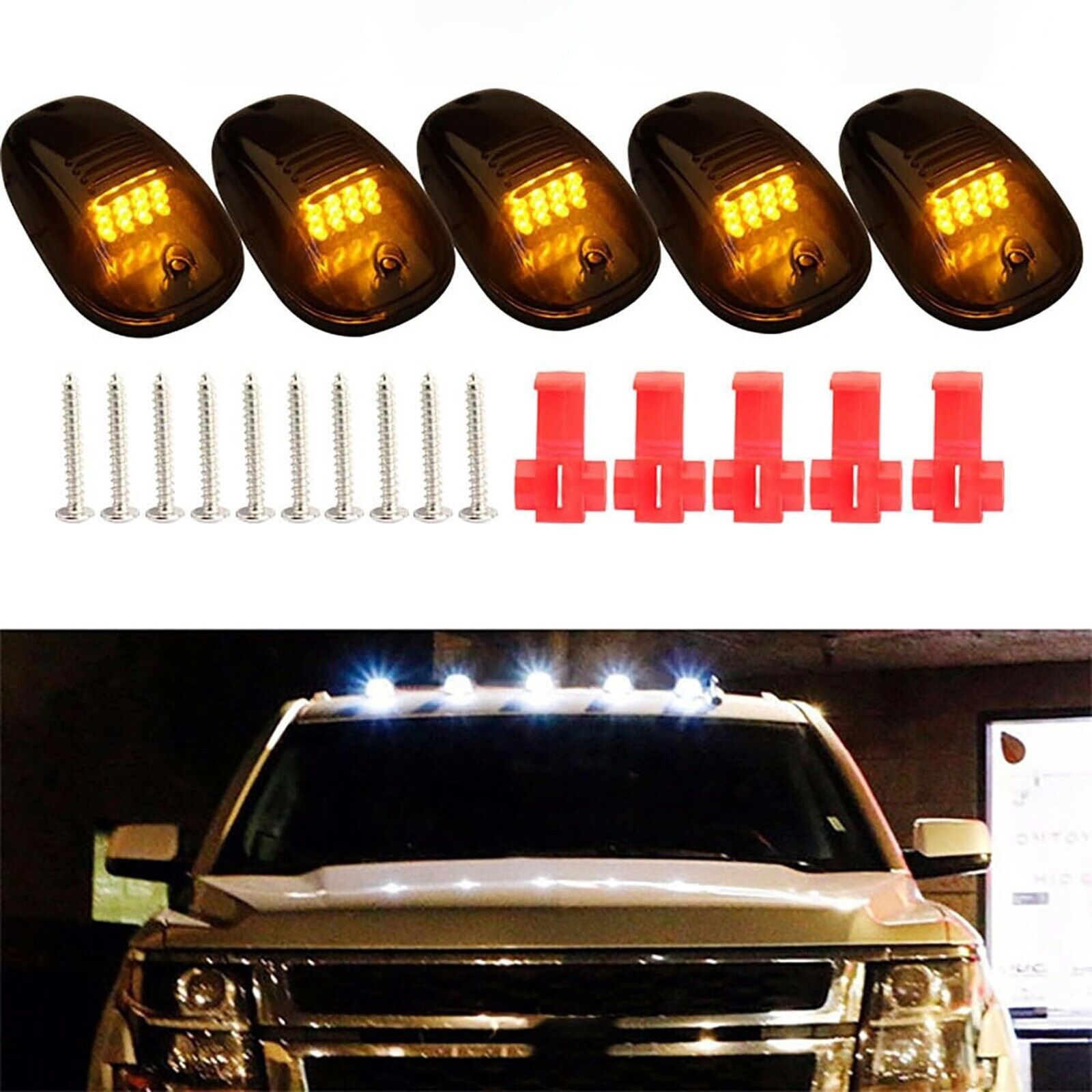  Cab Roof Lights Trucks Lights Roof Lights Screw Fixing Drilled Wired Power