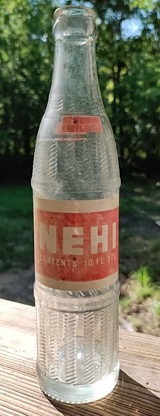 Vintage NEHI Clear Glass Soda Beverage 10oz Bottle