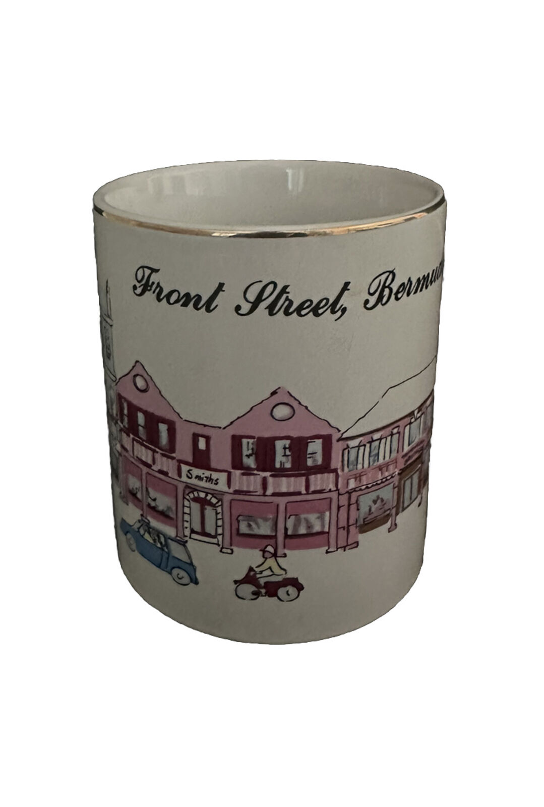Front Street Bermuda Gold Trimmed Coffee Mug Japan - 4 Available