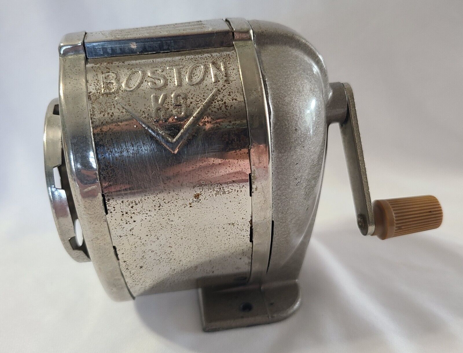 Vintage - Boston Pencil Sharpener - KS Model 8 Hole Wall or Table Mount Working