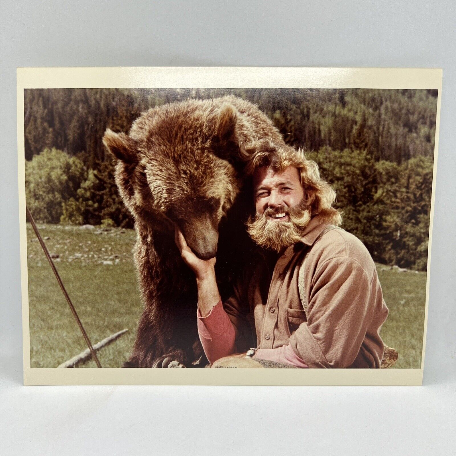 vintage Grizzly Adams Haggerty celebrity press photo 8x10 NBC advertising