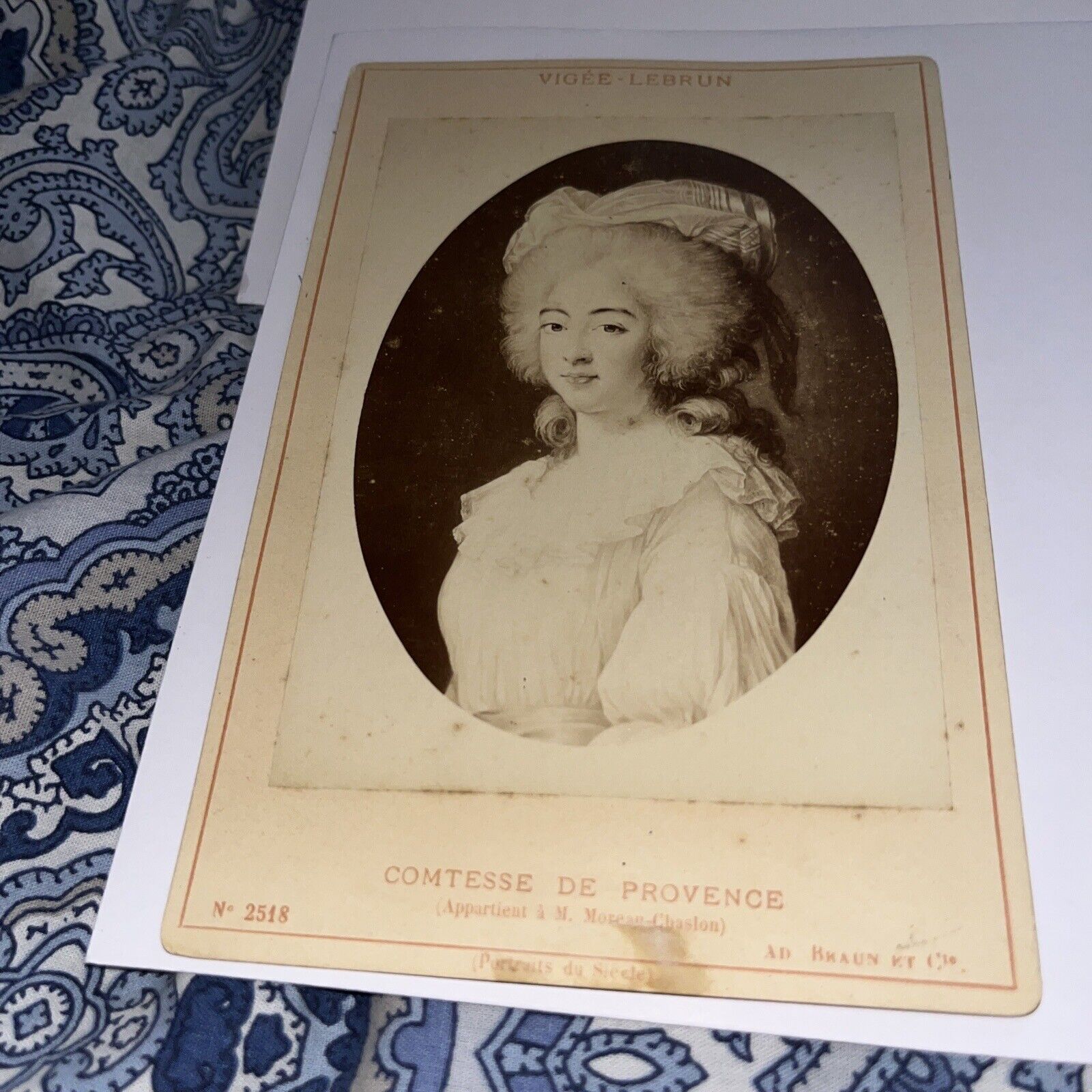Antique Cabinet Card: Marie Joséphine of Savoy Countess of Provence: Louis XVIII