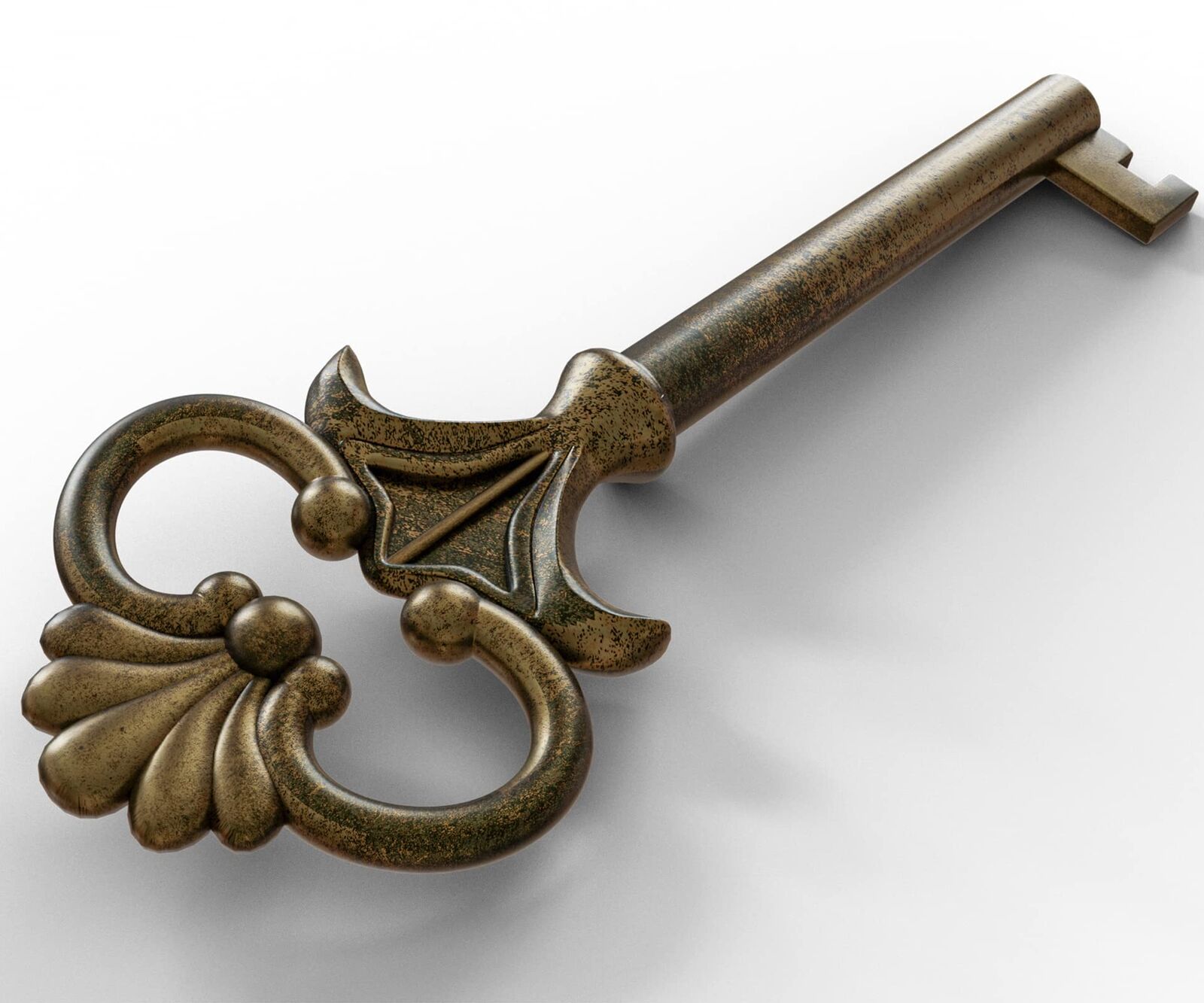NATIKON KY-5 Skeleton Key Antique Brass Perfect Key Replacement for Antique V...