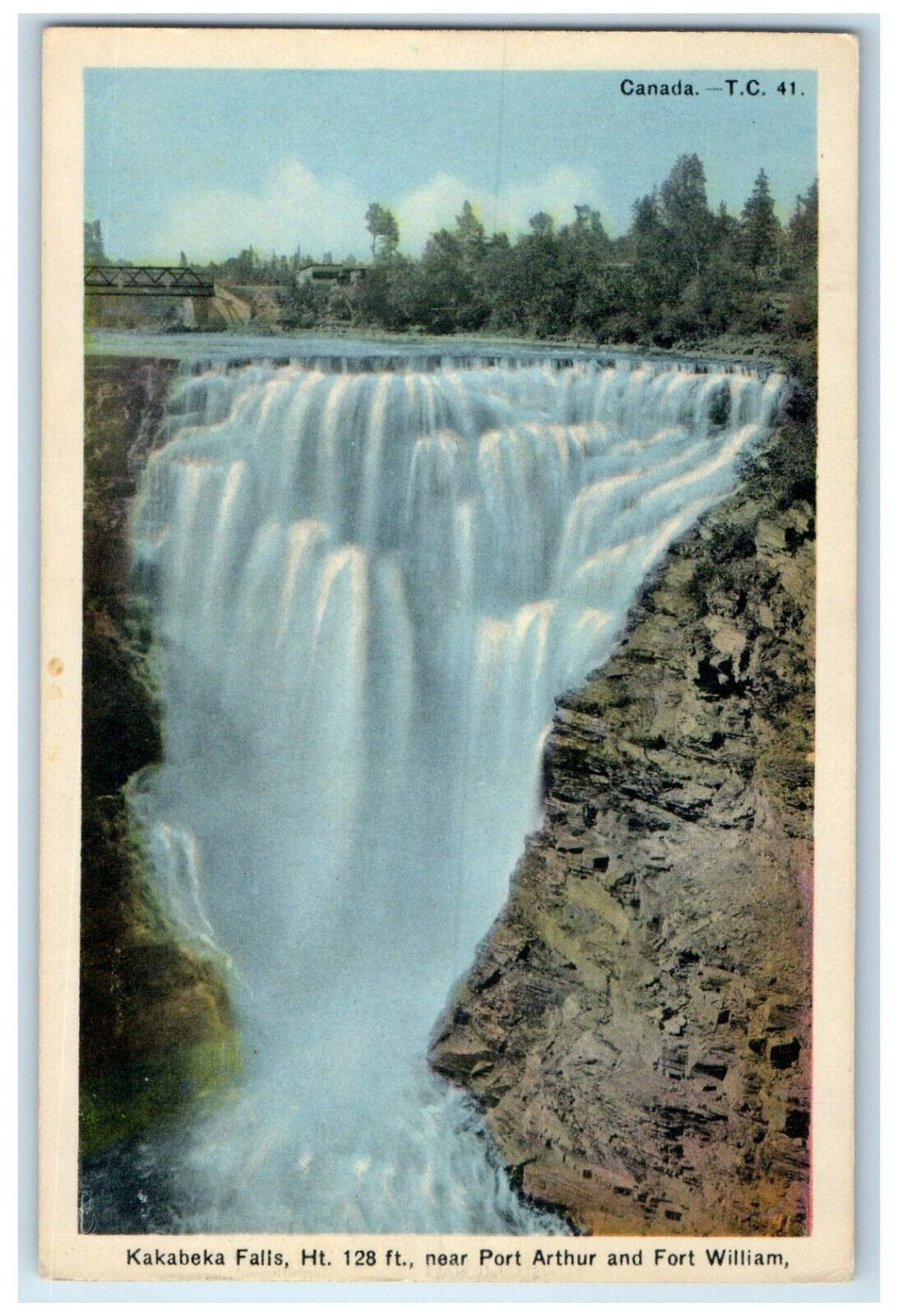 c1940\'s Kakabeka Falls Port Arthur Fort William Ontario Canada Postcard
