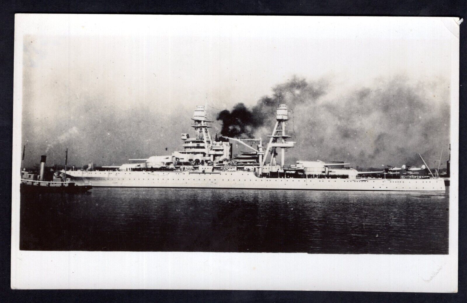 USS Arizona Battleship RPPC Real Photo Vintage Postcard Unused
