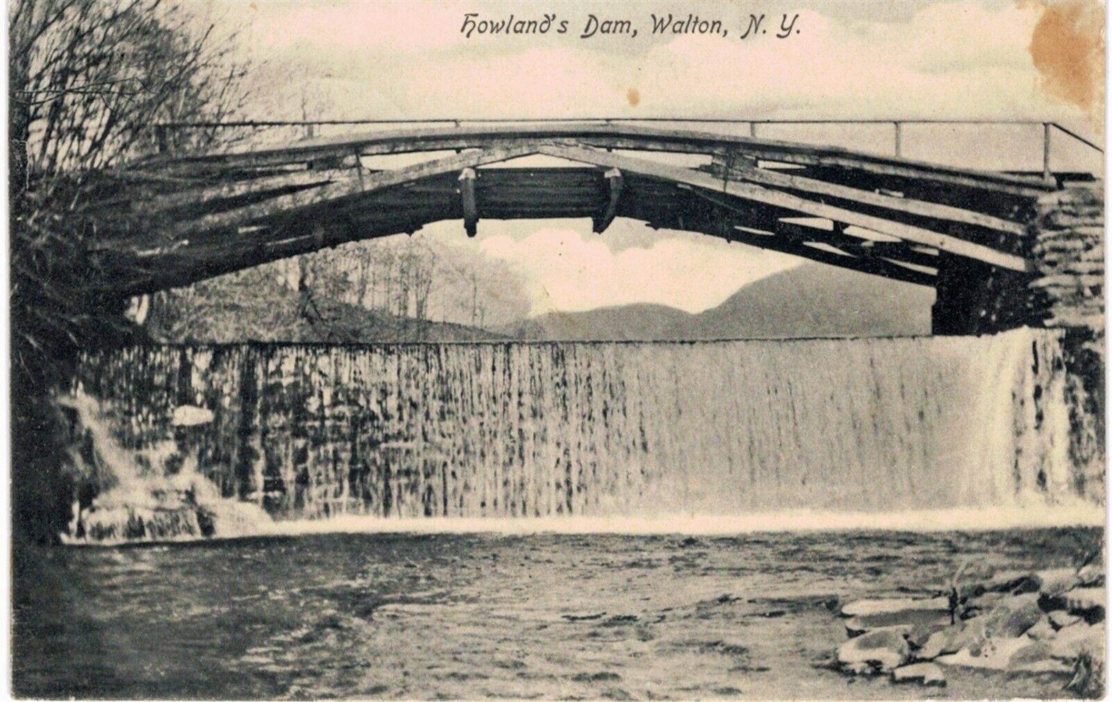 Walton NY Howland\'s Dam 1910 