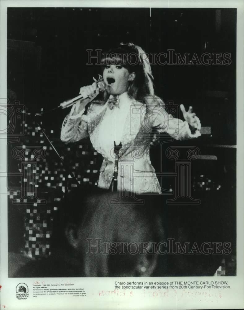 1982 Press Photo Singer Charo Performs in \