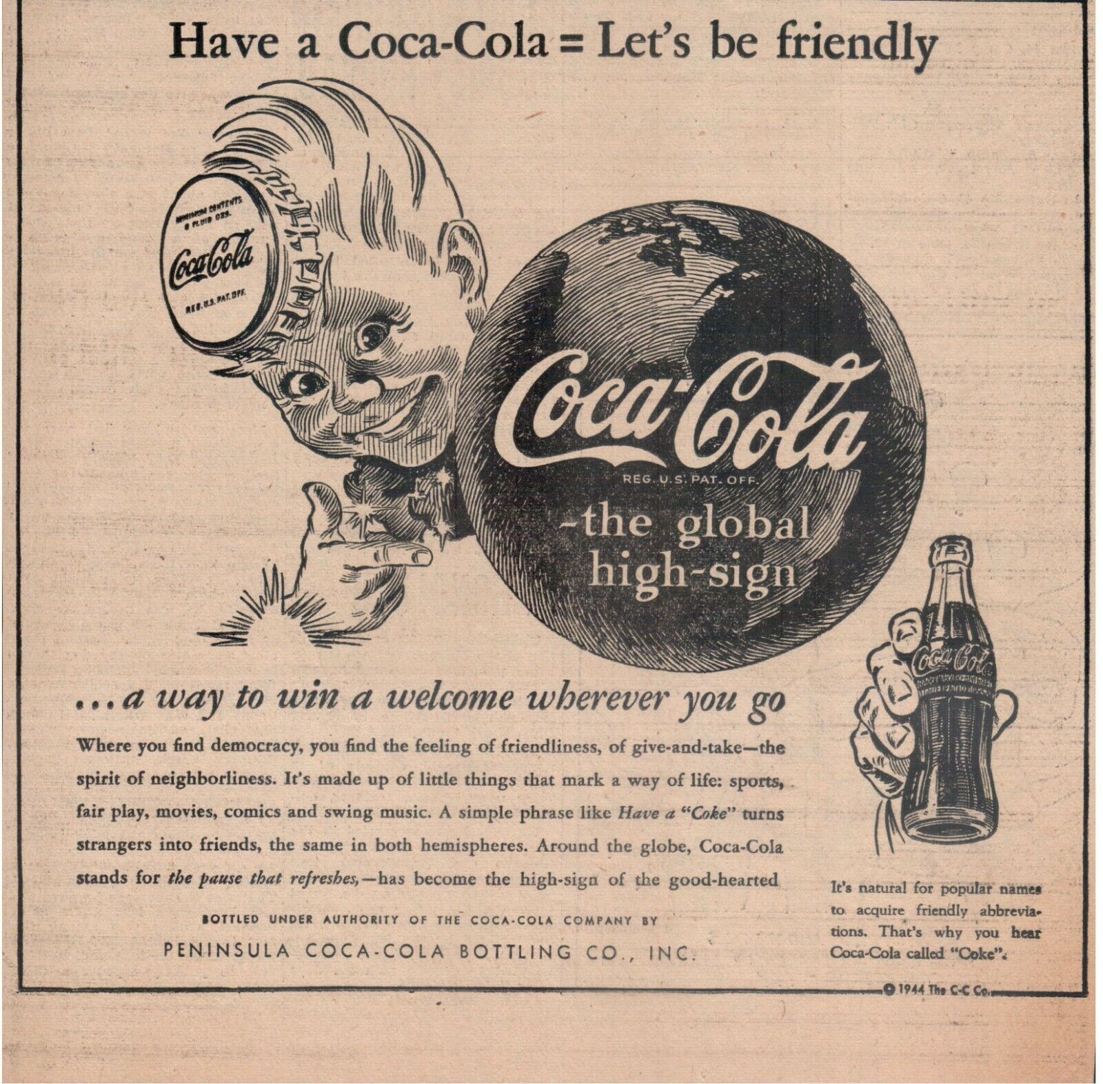 1944 Coke Coca-Cola \