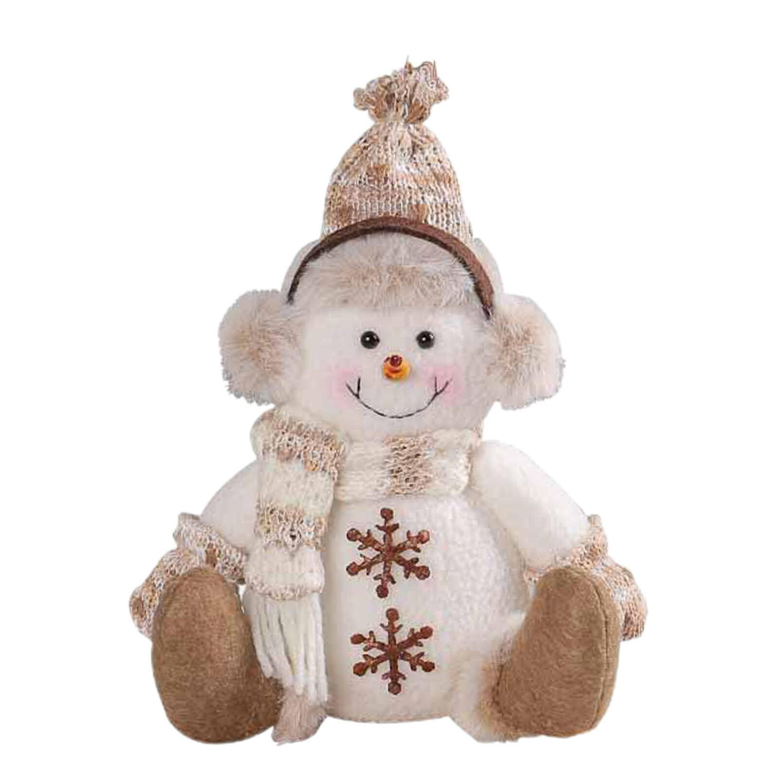 Christmas Snowman Plush Toys Knitted Snowman Doll Figures Plush Toys Ornament