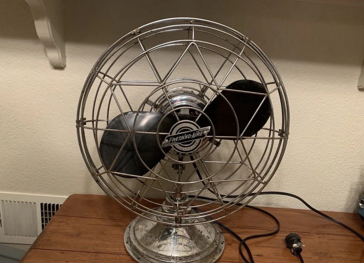 Vintage Freshnd Air Fan Model 14 Vintage Fan All Chrome
