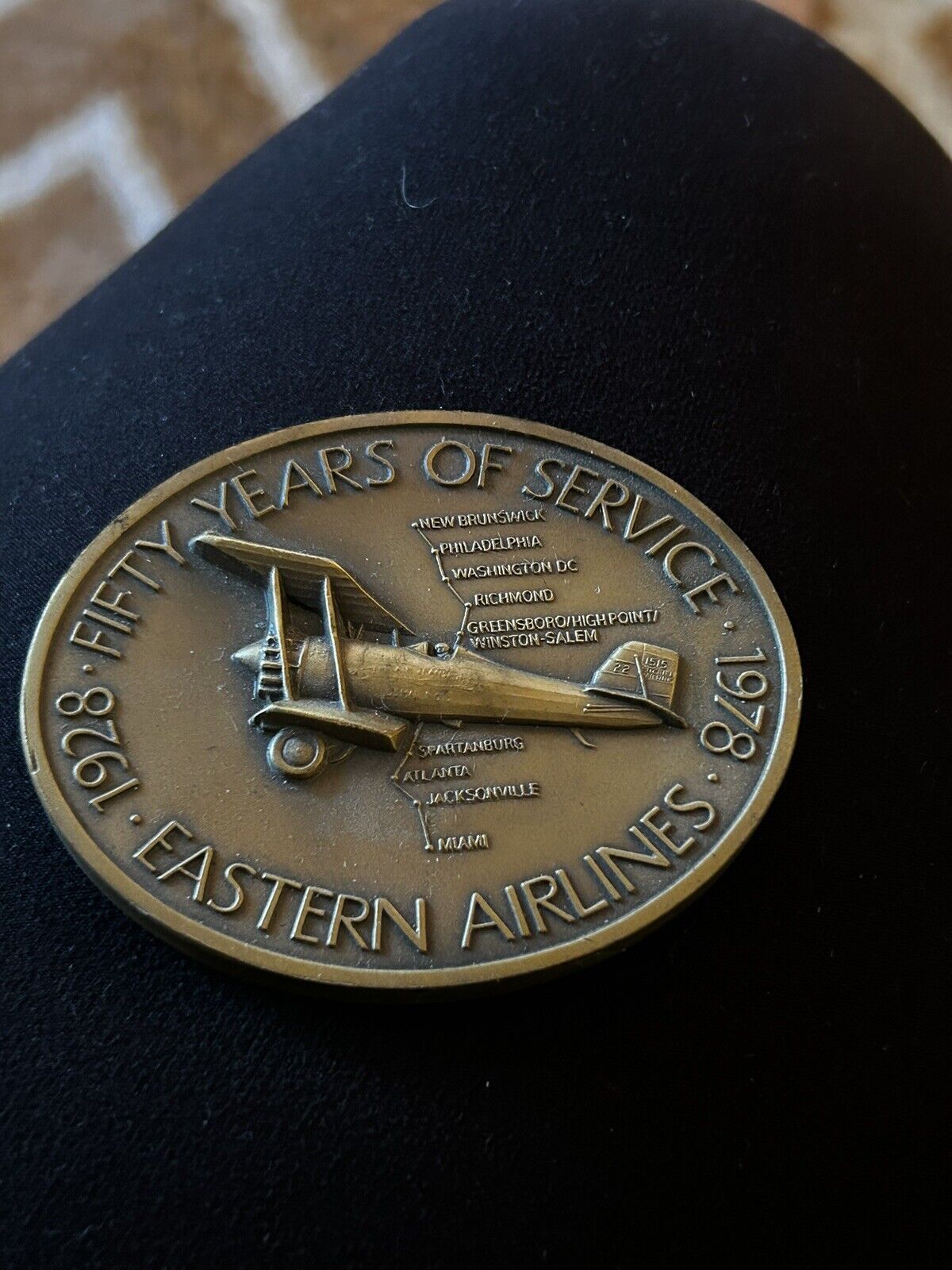 Eastern Airlines 50 Year Commemerative 1978 Medal  6.15 oz  3\