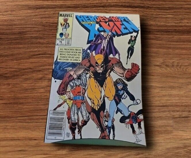 Heroes For Hope X-Men #1 Comic Book 1985 Marvel Stephen King Stan Lee Alan Moore