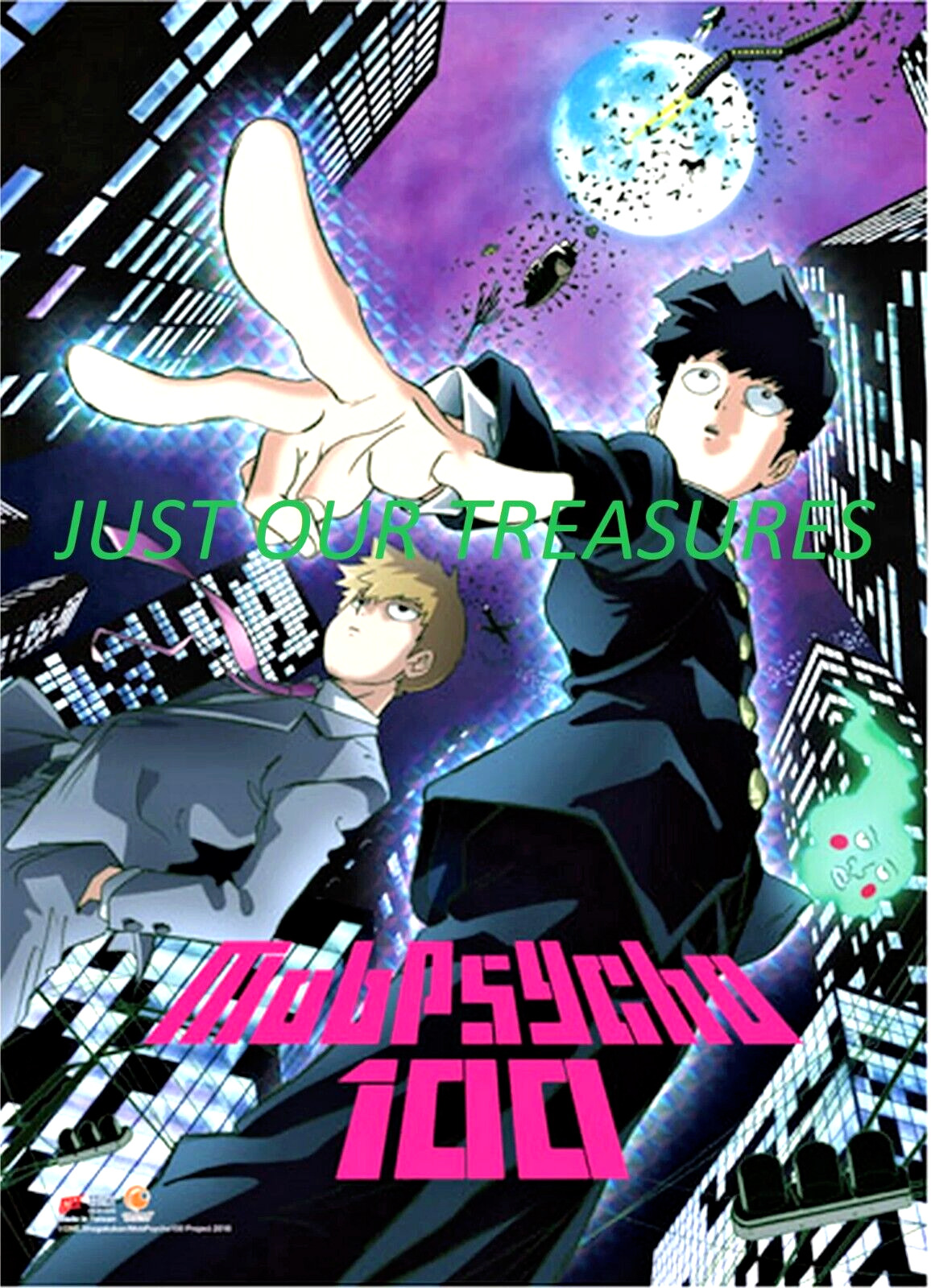 MOB PSYCHO 100 S1 -KEY ART #1, LARGE WALL SCROLL POSTER (OFFICIAL GEE) **NEW**