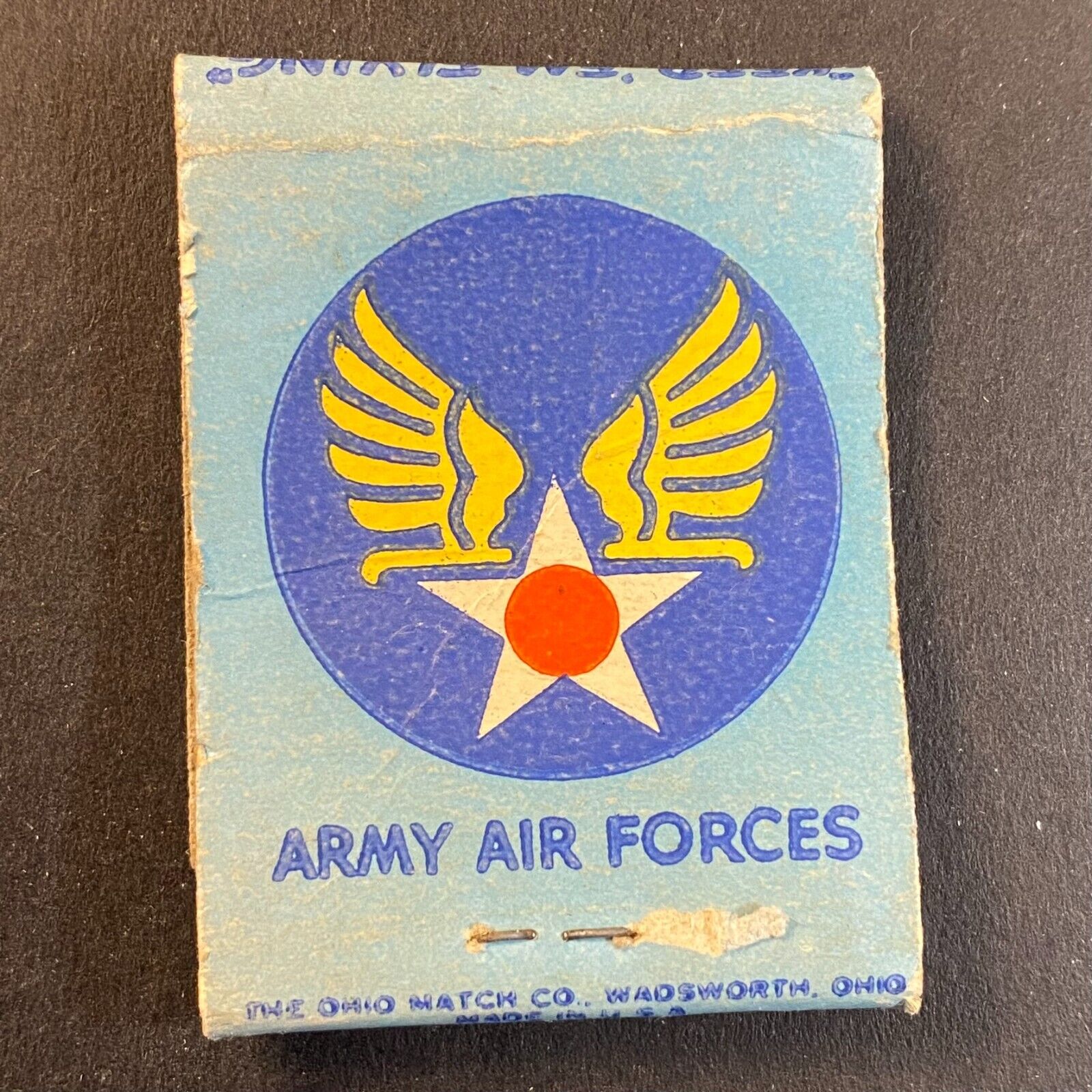 Army Air Base Exchange Sioux City Iowa c1942-50\'s WWII Era Matchbook Cover
