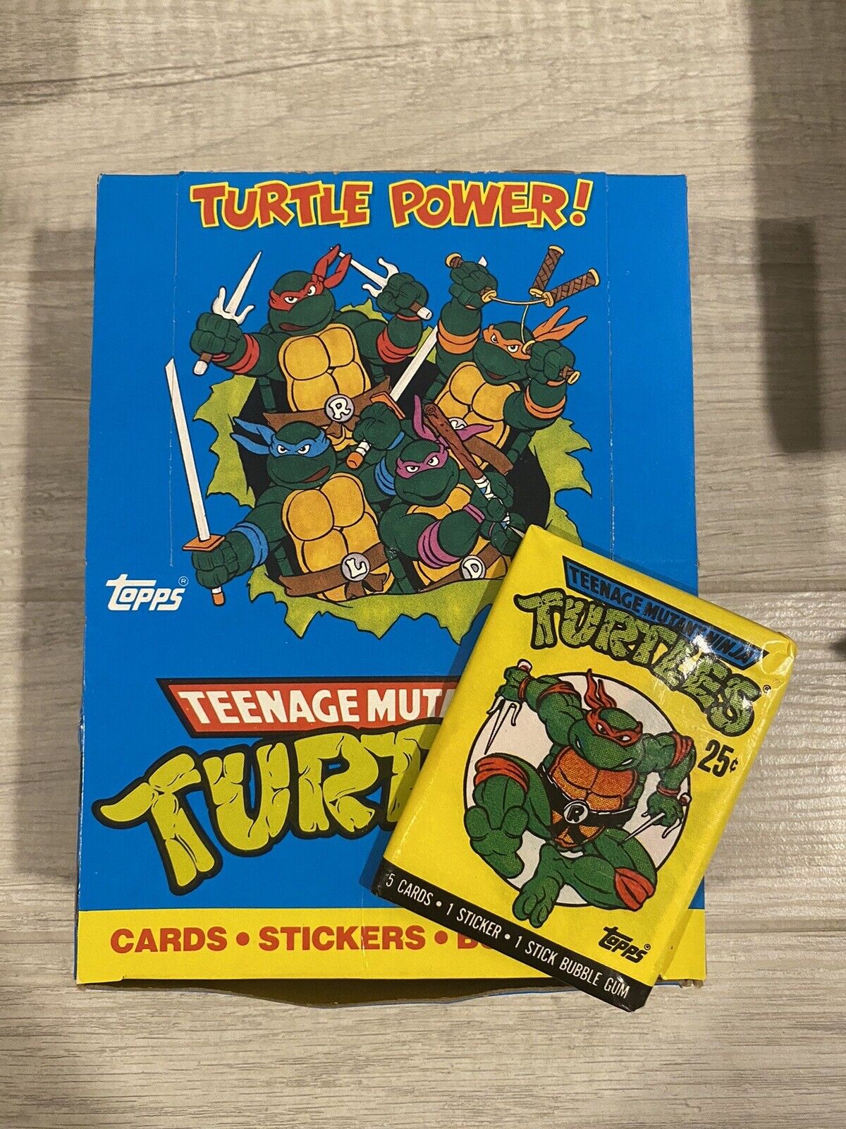 1989 Topps Teenage Mutant Ninja Turtles Sealed (Raphael) Wax PACK, 5 Cards