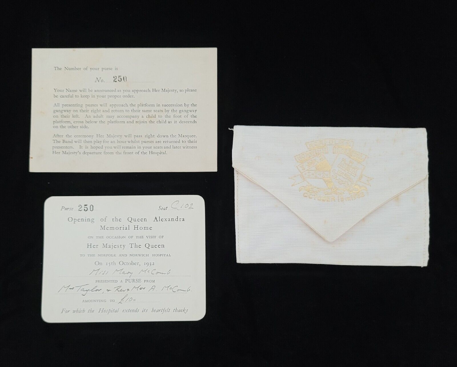 Royal Visit Invitation Queen Alexandra Memorial Home British Royalty Document UK