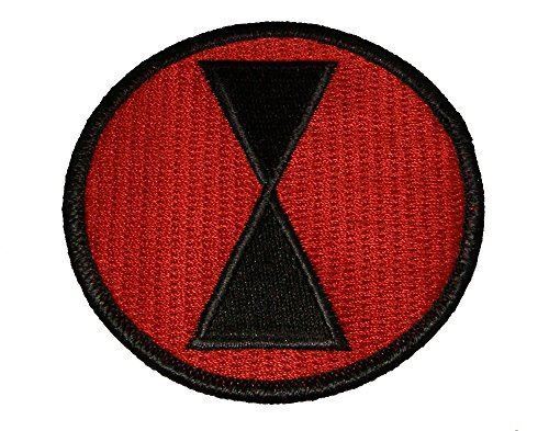 US ARMY SEVENTH 7TH INFANTRY DIVISION ID PATCH HOURGLASS BAYONENT VETERAN