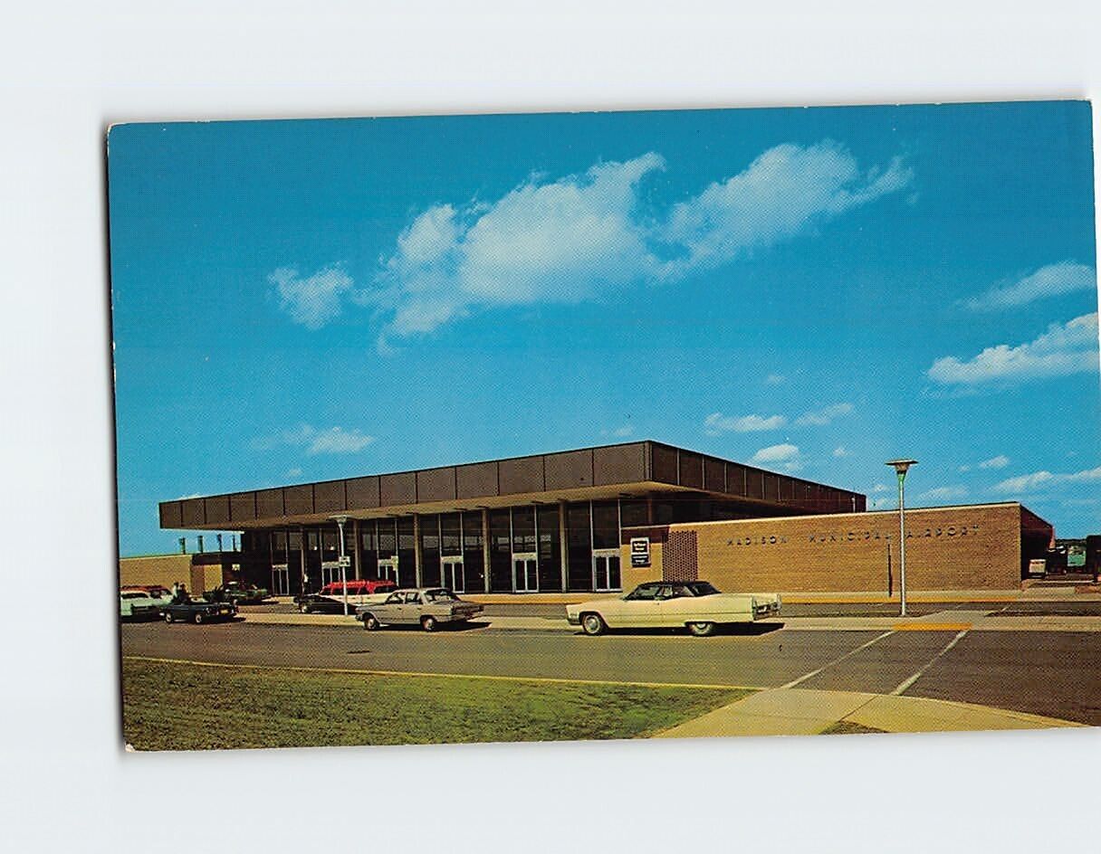 Postcard New Madison Municipal Airport Truax Field Madison Wisconsin USA