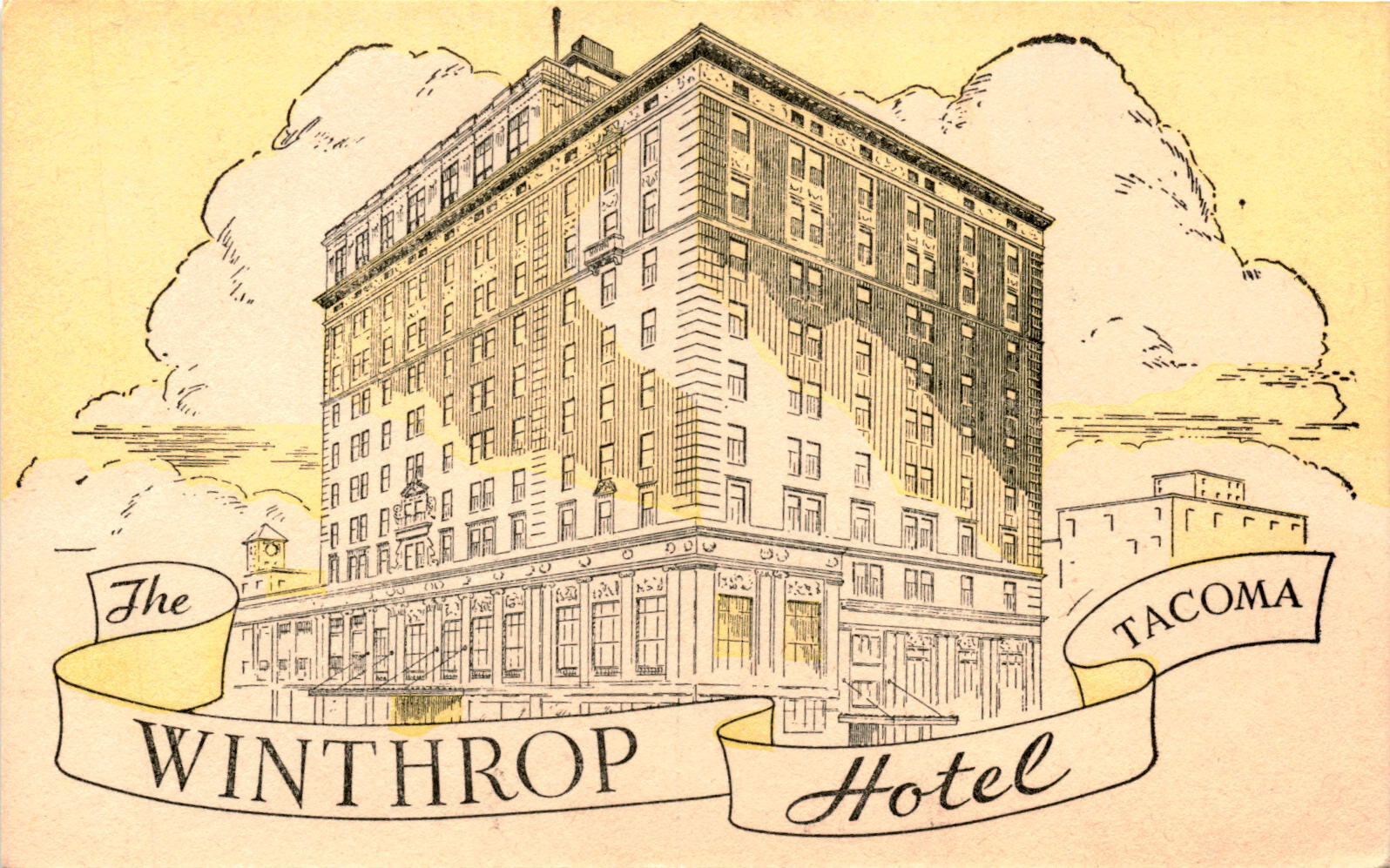 Winthrop Hotel, Tacoma, Washington, industrial hub, sightseeing Postcard