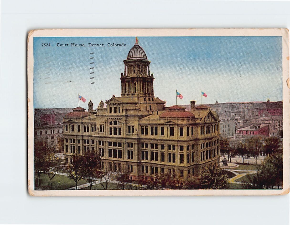 Postcard Court House Denver Colorado USA