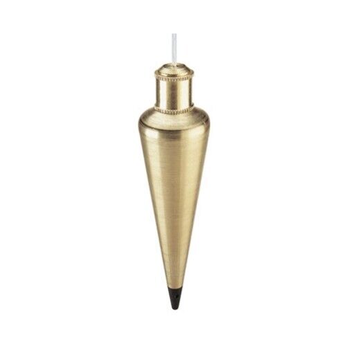 Empire Level 932BR 32 Ounces Solid Brass Plumb Bob, Lacquered Finish Steel Tip