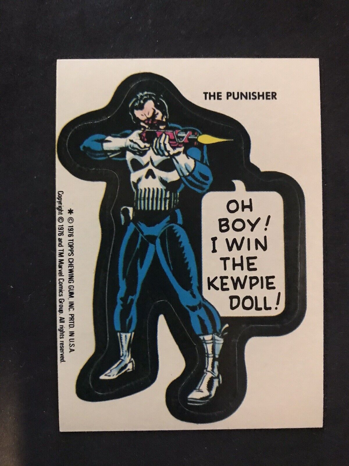 1976 Topps Marvel  Comic Book Heroes Sticker Punisher