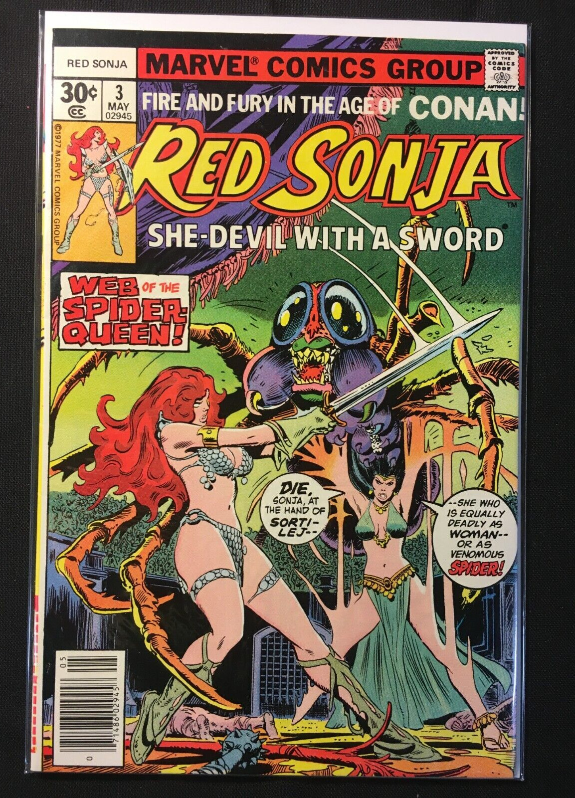 RED SONJA 3 FRANK THORNE WEB SPIDER QUEEN VOL 1 MARVEL BRONZE HELL AGE OF CONAN