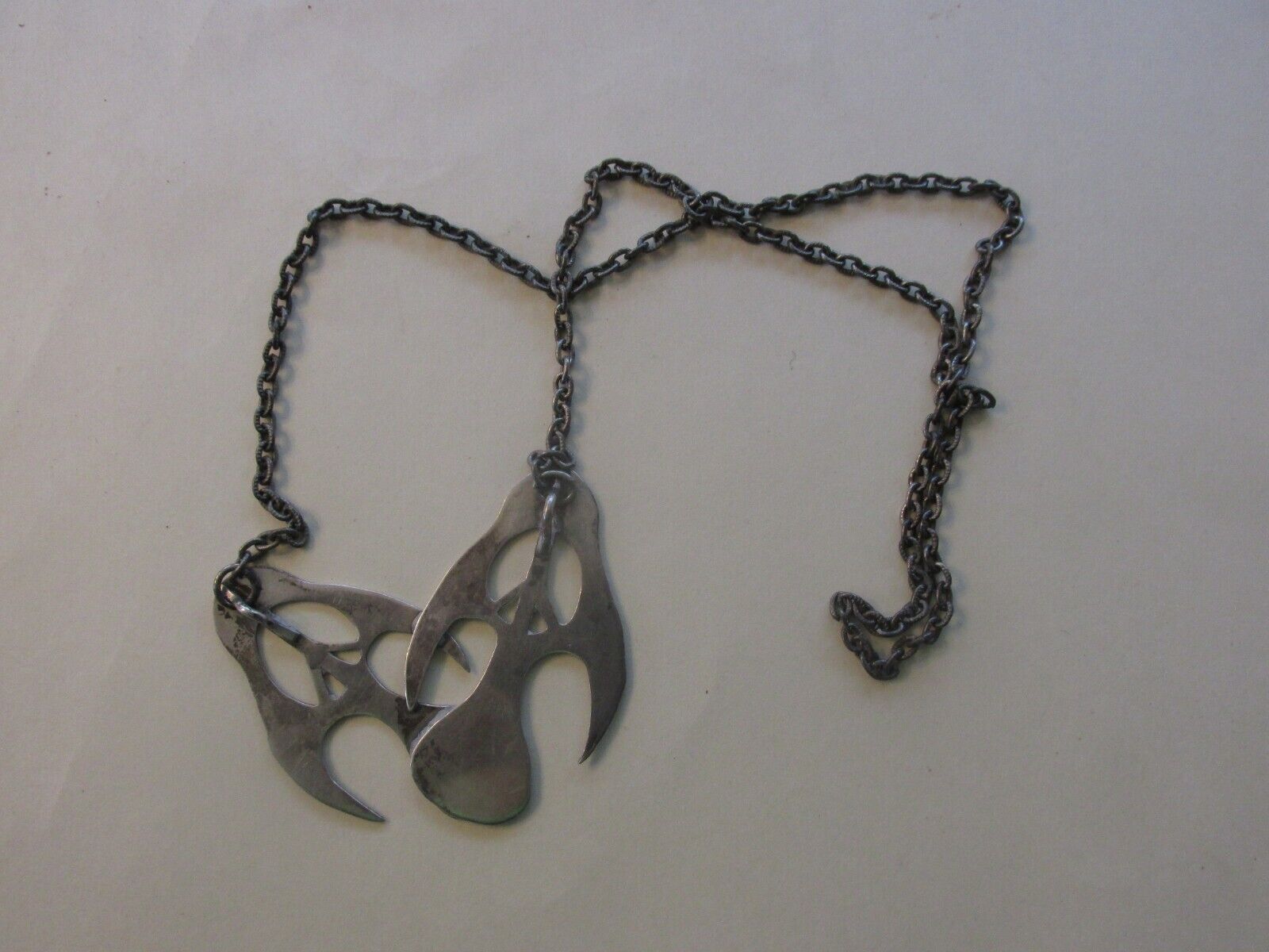 Silver Peace Dove Symbol Necklace Summer of Love Hippie Anti war