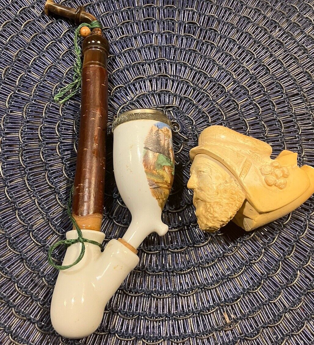 Collection of Two Rare Vintage Estate Pipes