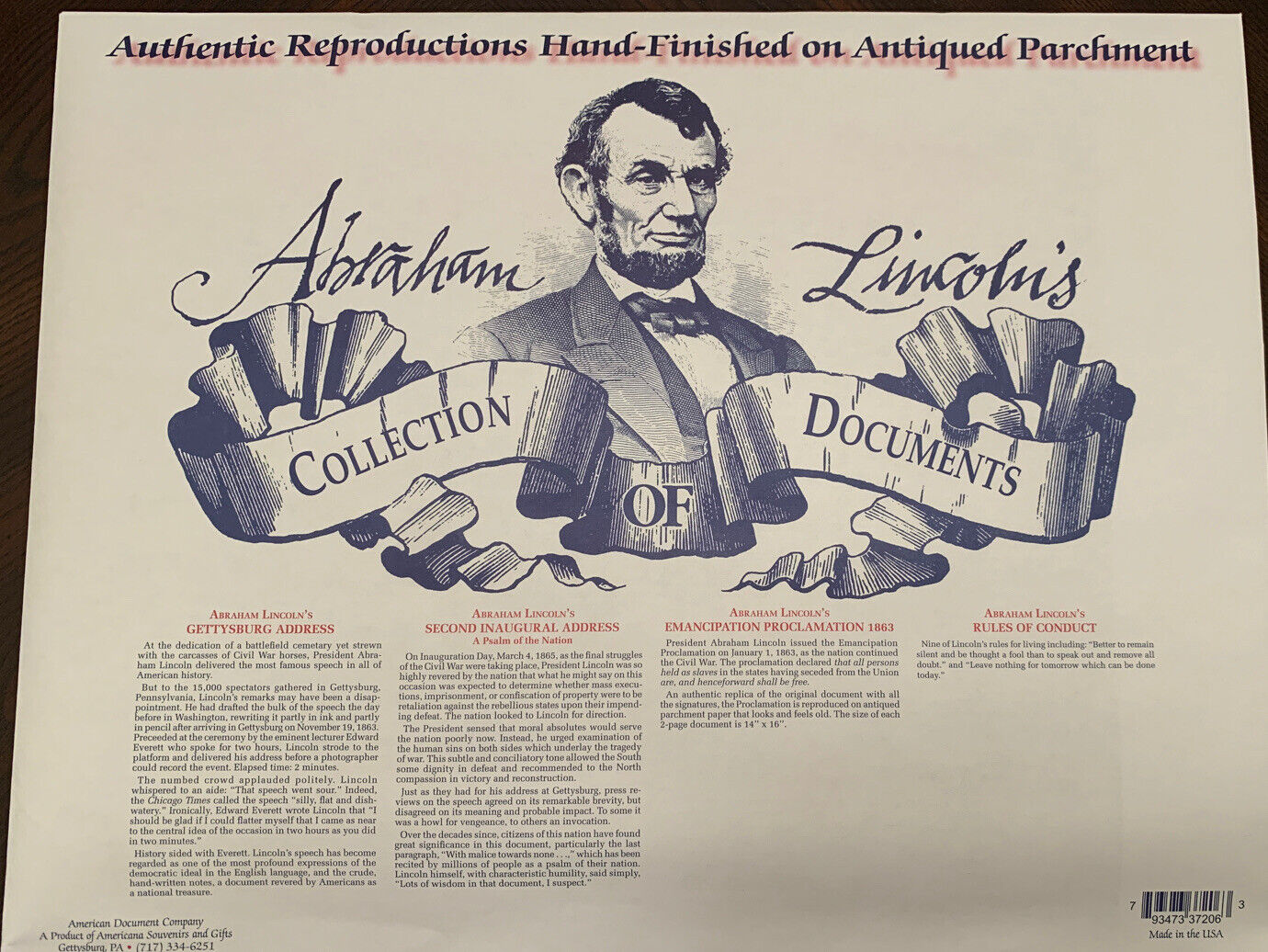 Abraham Lincoln’s collection of documents 