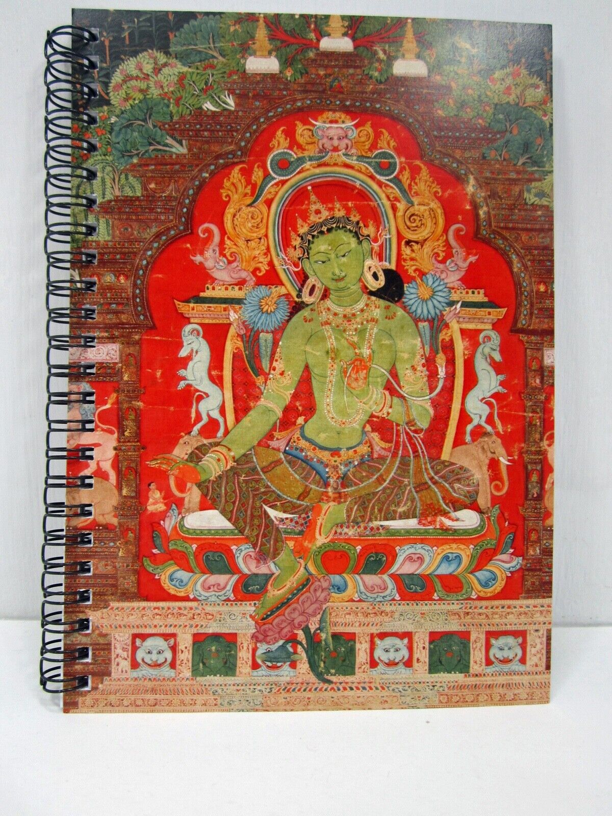 USA Seller Tibetan Buddhism Green Tara Theme Motif Notebook 60 Pages Lined Paper