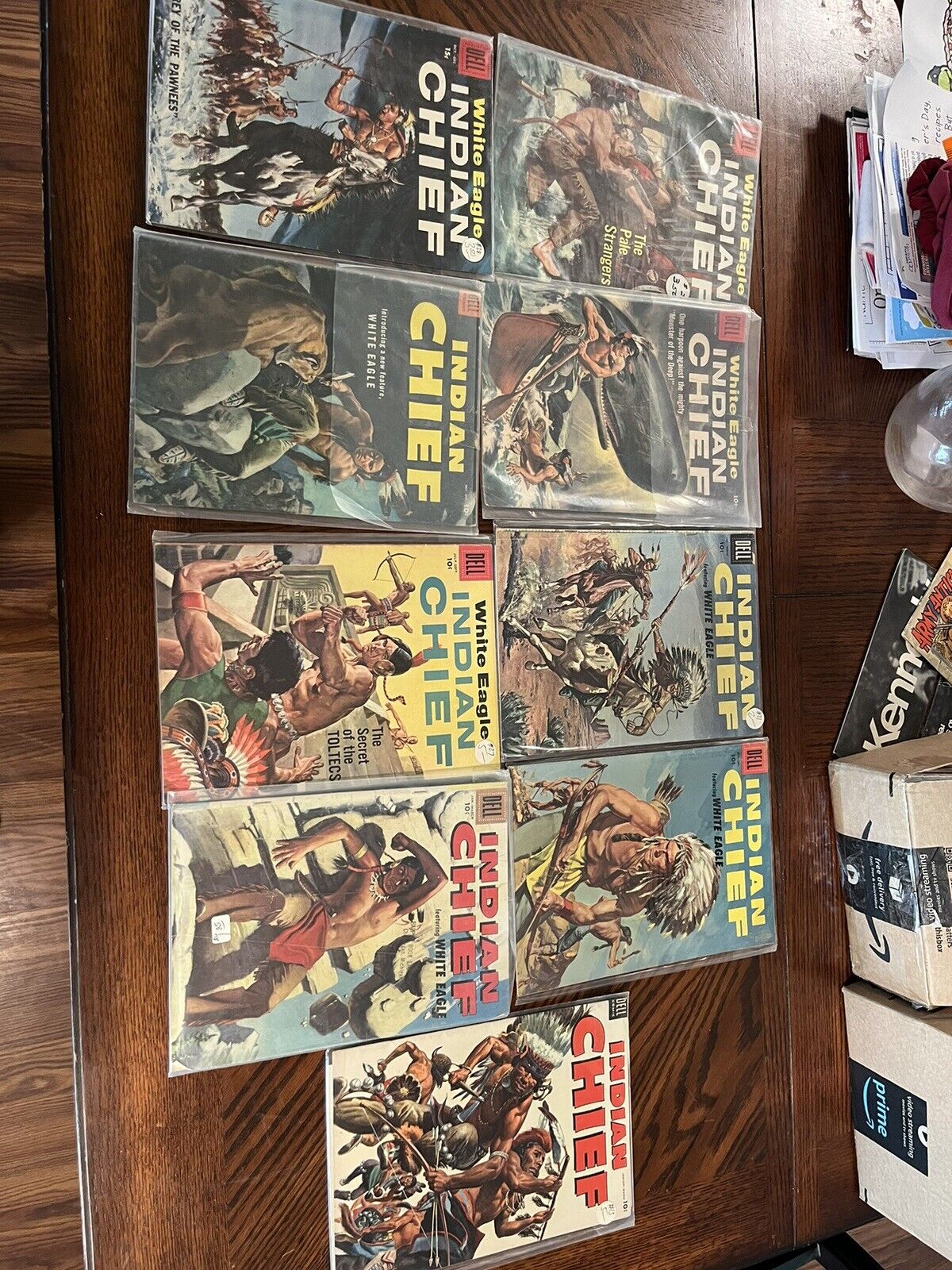 Lot Of  9 Vintage White Eagle Indian Chief Comics Plus 3 Extra