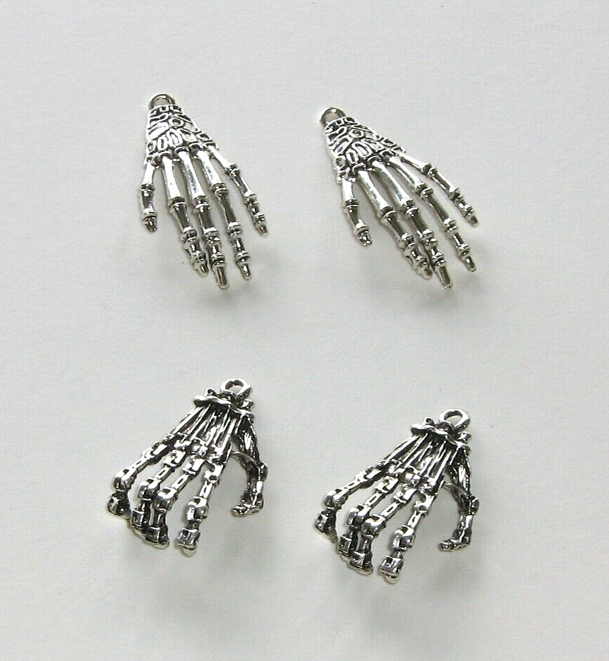 Halloween Skeleton Hands Ornaments, Earrings Charms 1  1/2\