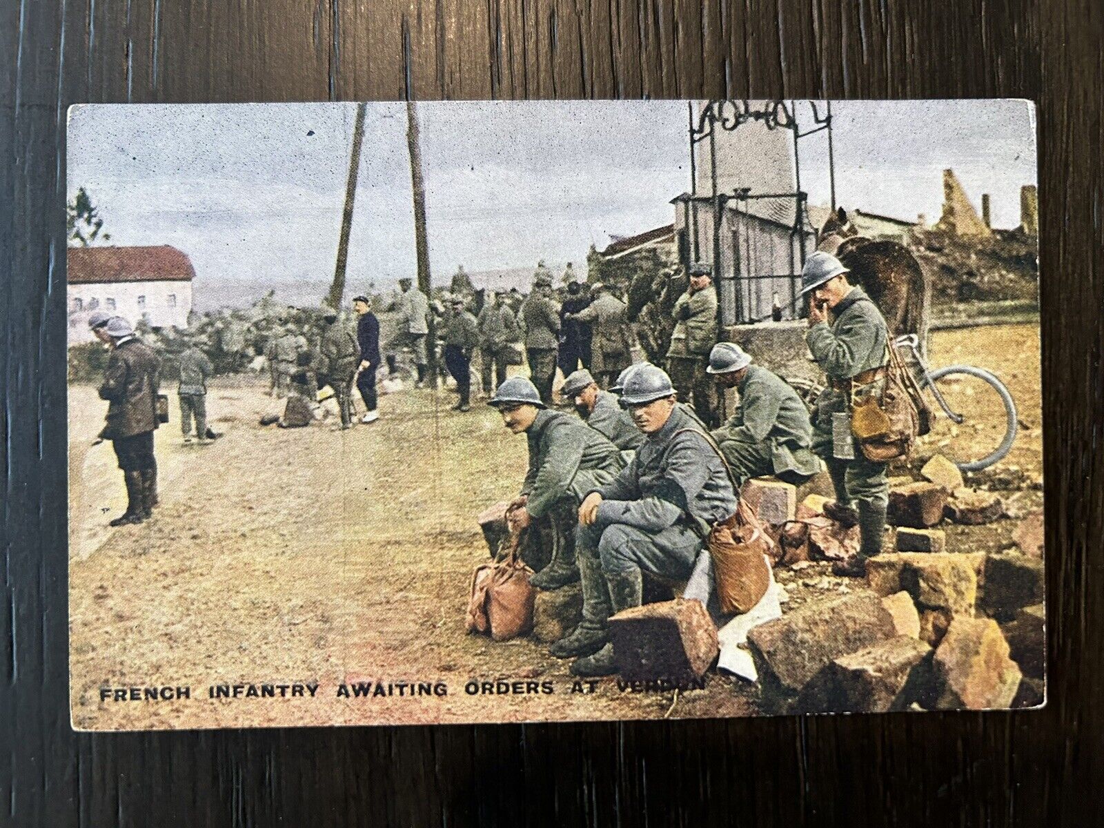 French Infantry Verdun WW1 Card 