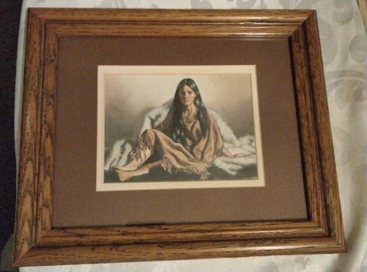 Vintage Native American Picture Print.
