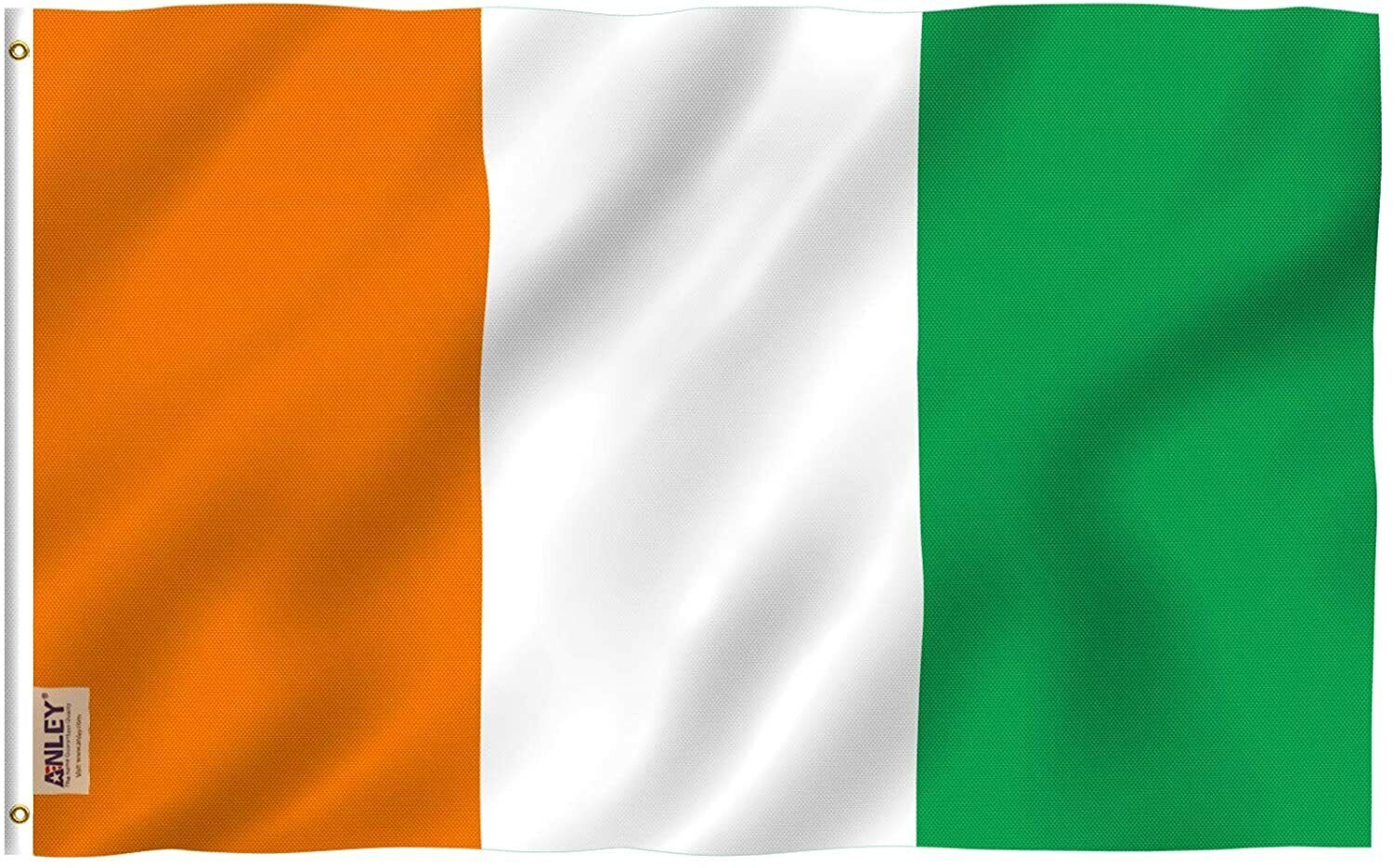 Anley Fly Breeze 3x5 Feet Ivory Coast Flag - Ivorian Flags Polyester