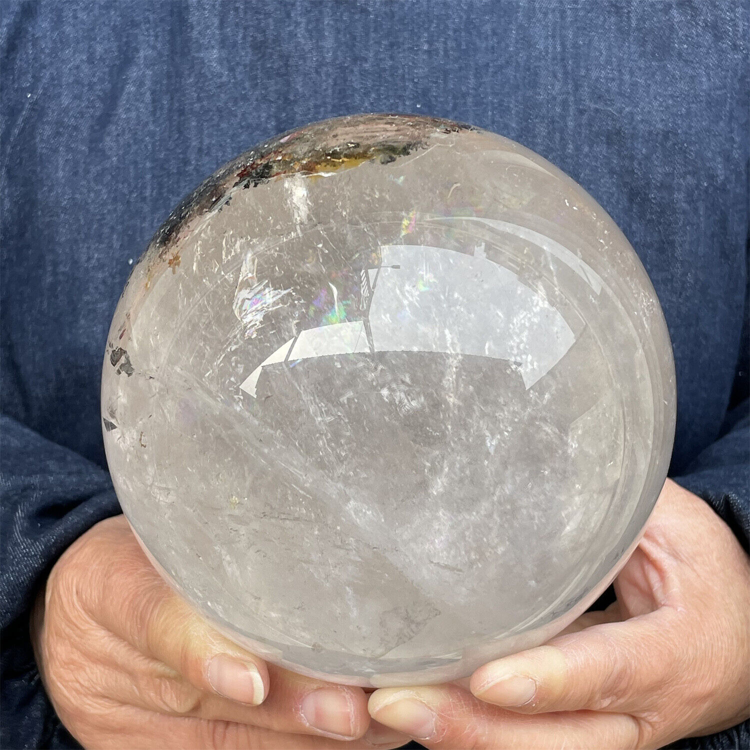 7.67LB Natural clear quartz sphere quartz crystal ball reiki healing