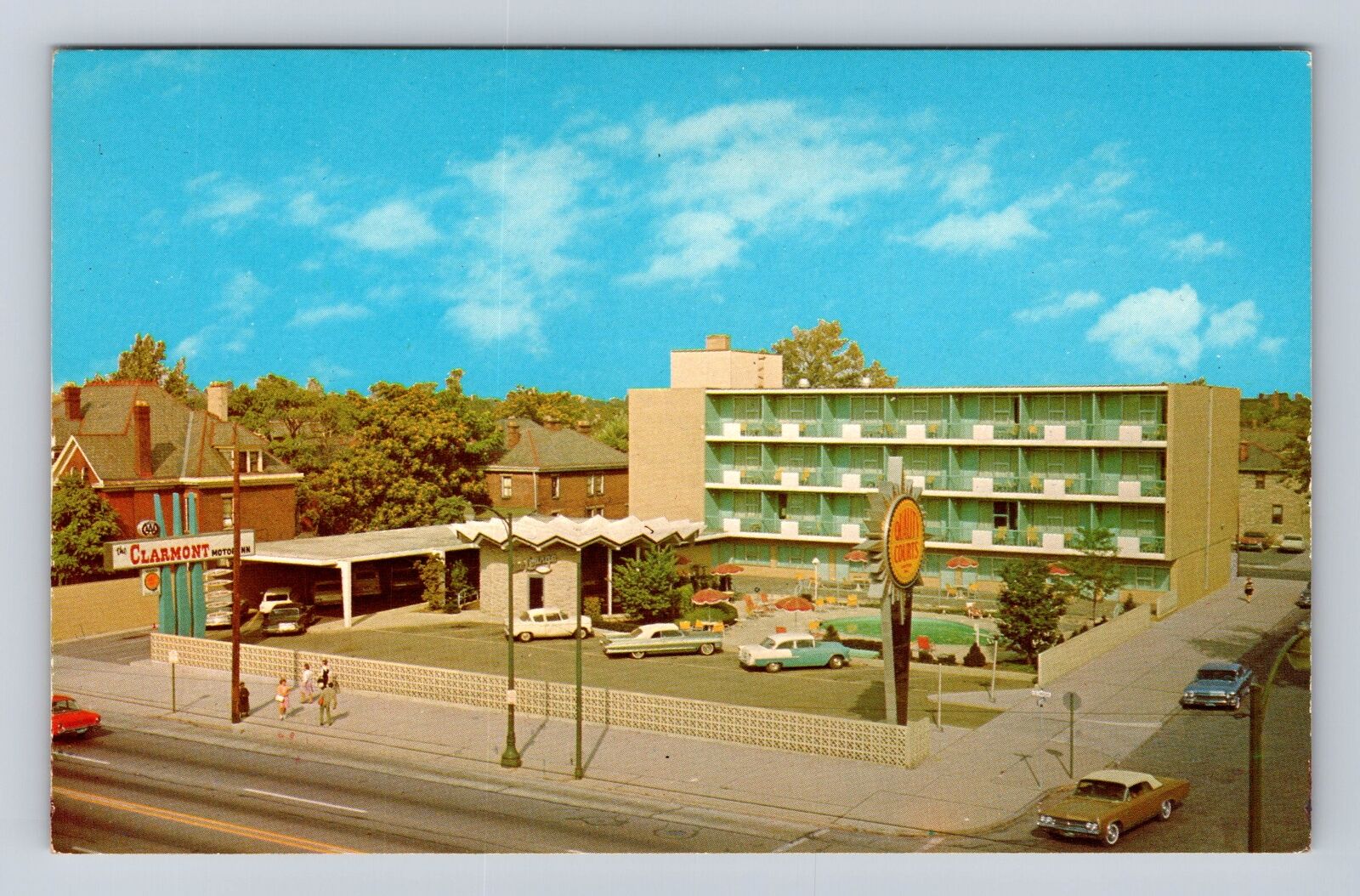 Columbus OH-Ohio, Quality Motel Clarmont, Advertising, Vintage Souvenir Postcard