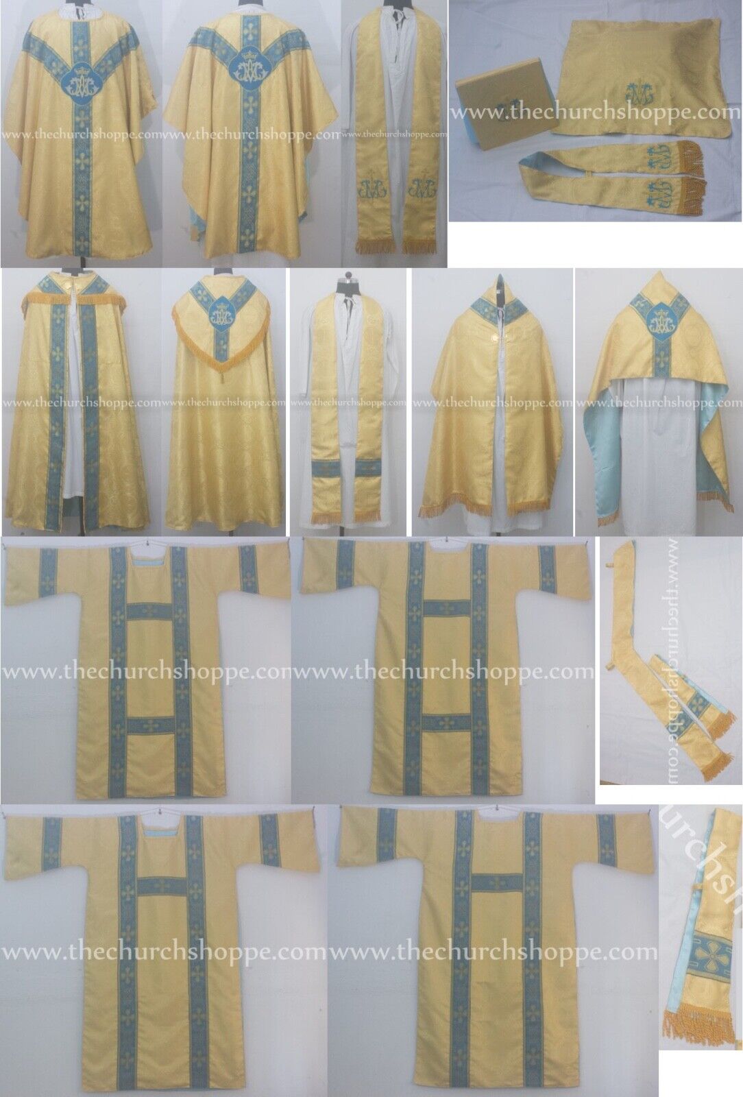 Gothic Yellow with Marian Blue  Solemn High Mass Set