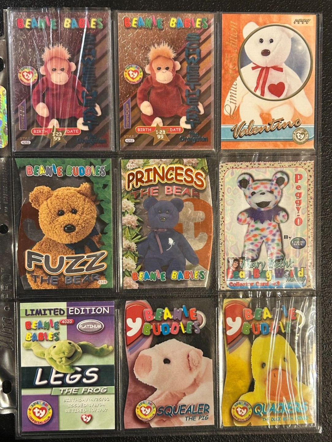 1999 Ty Beanie Babies Lot of 45 High End Cards Holofoils Ltd Editions Princess