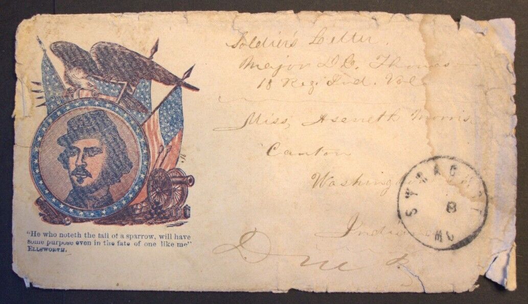 Historical ephemera dated 1861-1864 (?), Civil War patriotic envelope