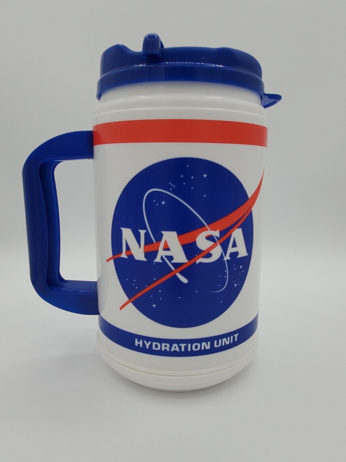 Vintage NASA USA Souvenir 24oz Plastic Travel Mug Hydration Unit Whirley - MM-24