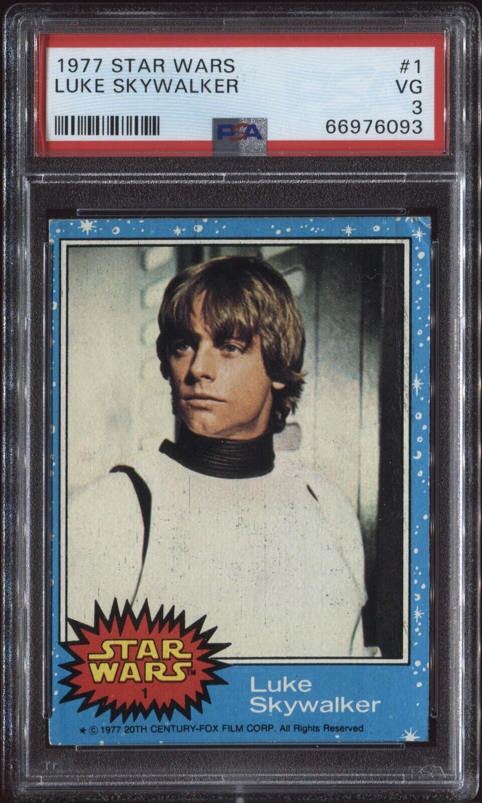 1977 Star Wars #1 Luke Skywalker Rookie Card PSA 3 *Just Graded*